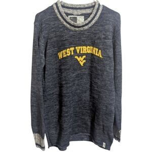 Bruzer University Of West Virginia sweater Sz large Navy Crewneck  Yellow